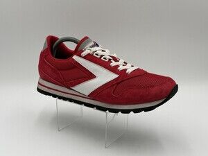 Brooks Heritage Vanguard Shoes Mens 10 Red Suede Retro Running Sneakers Mesh